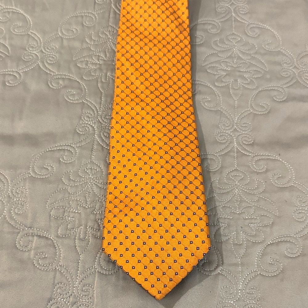 Nautica Orange Geometric Men's Tie